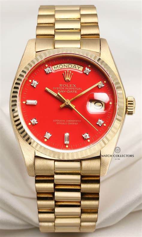 vintage red face rolex|rolex red dial watches.